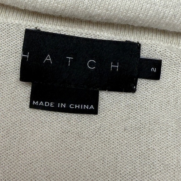 Hatch Cream Ivory Maternity V- Neck Sweater - Picture 5 of 7